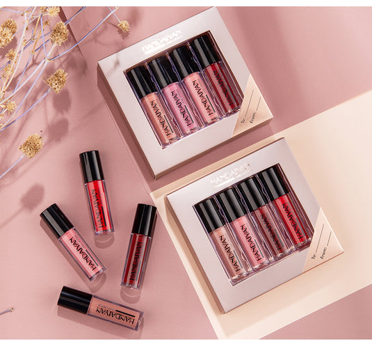 SET x4 BRILLO DE LABIOS HANDAIYAN